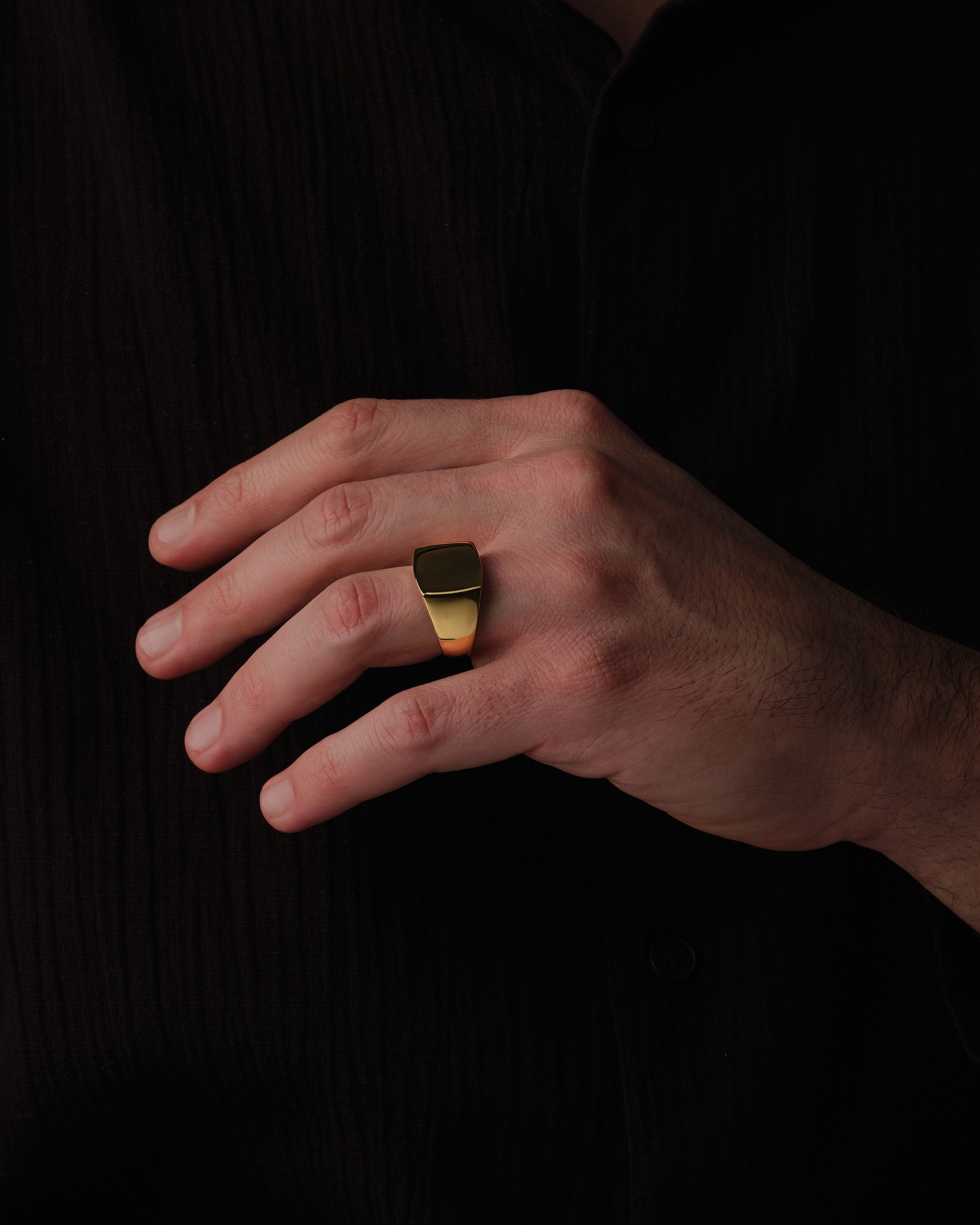 14k Gold Men's Signet Ring
