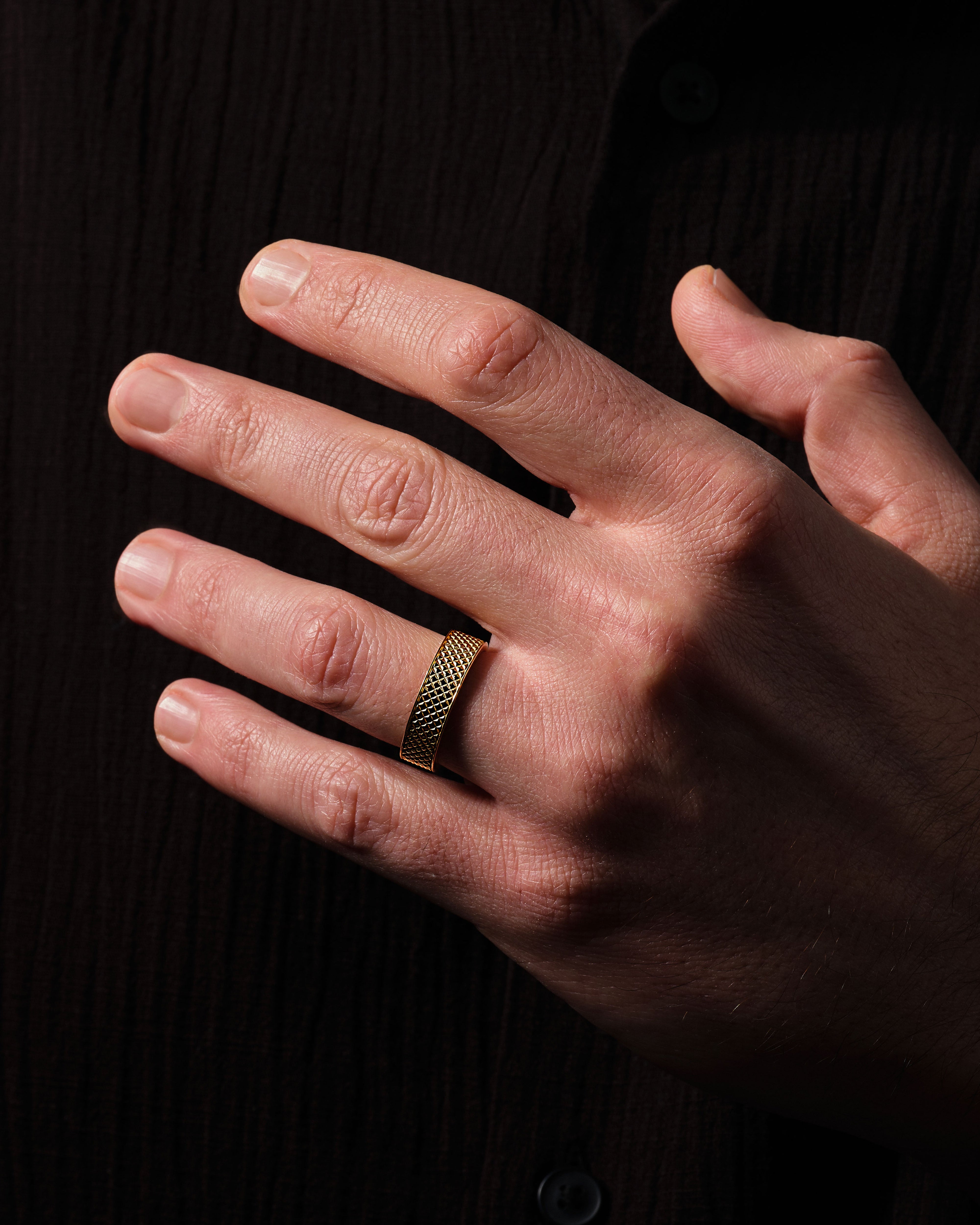 14k Gold Pyramid Ring