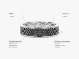 Diamond band ring, 10K-18K gold, 7mm width, 2.5mm thickness