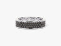 14k Gold Triple Row Black Diamond Ring