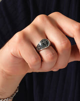 Oxidized Viking Ring - Sterling Silver