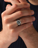 Oxidized Viking Ring - Sterling Silver