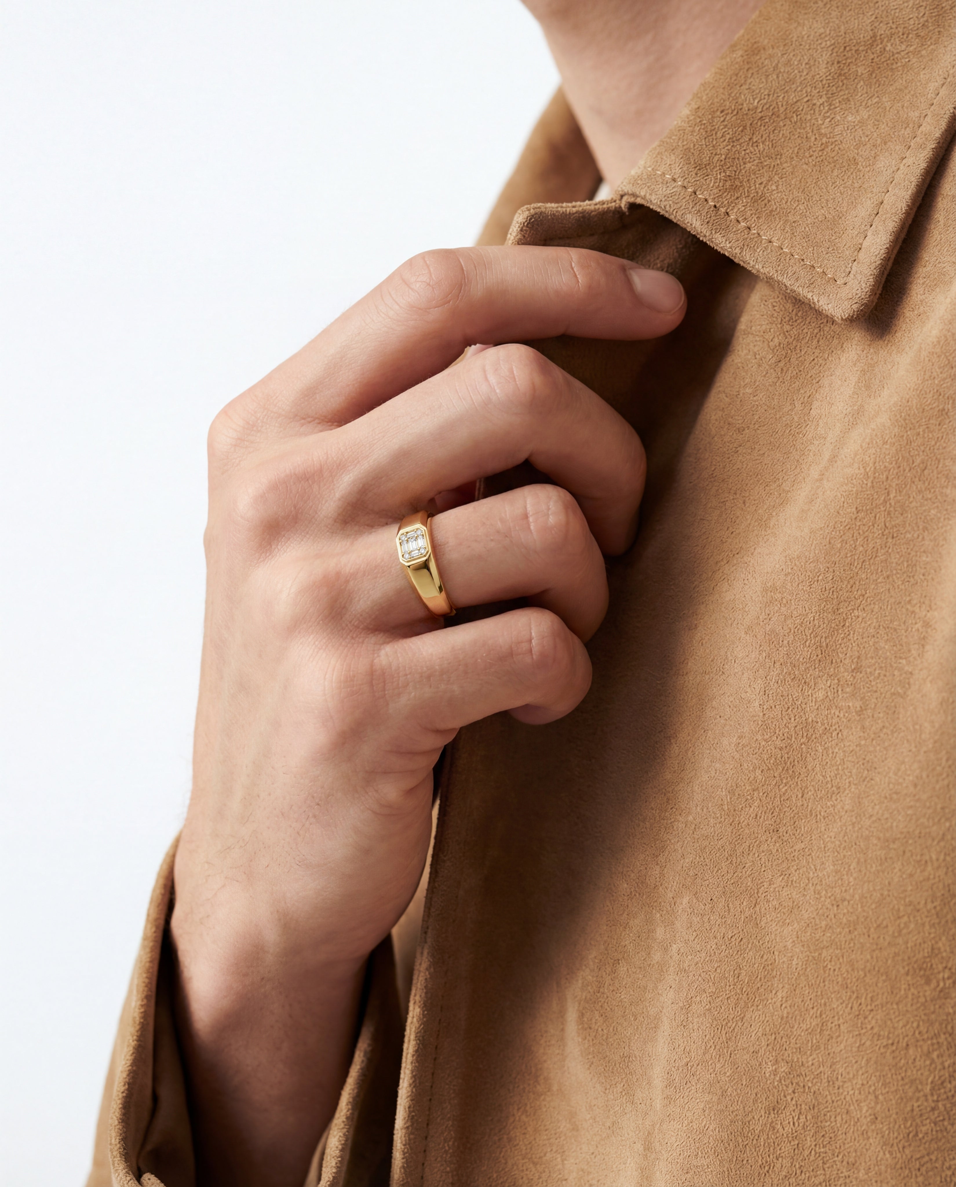 Pave Men's Wedding Band