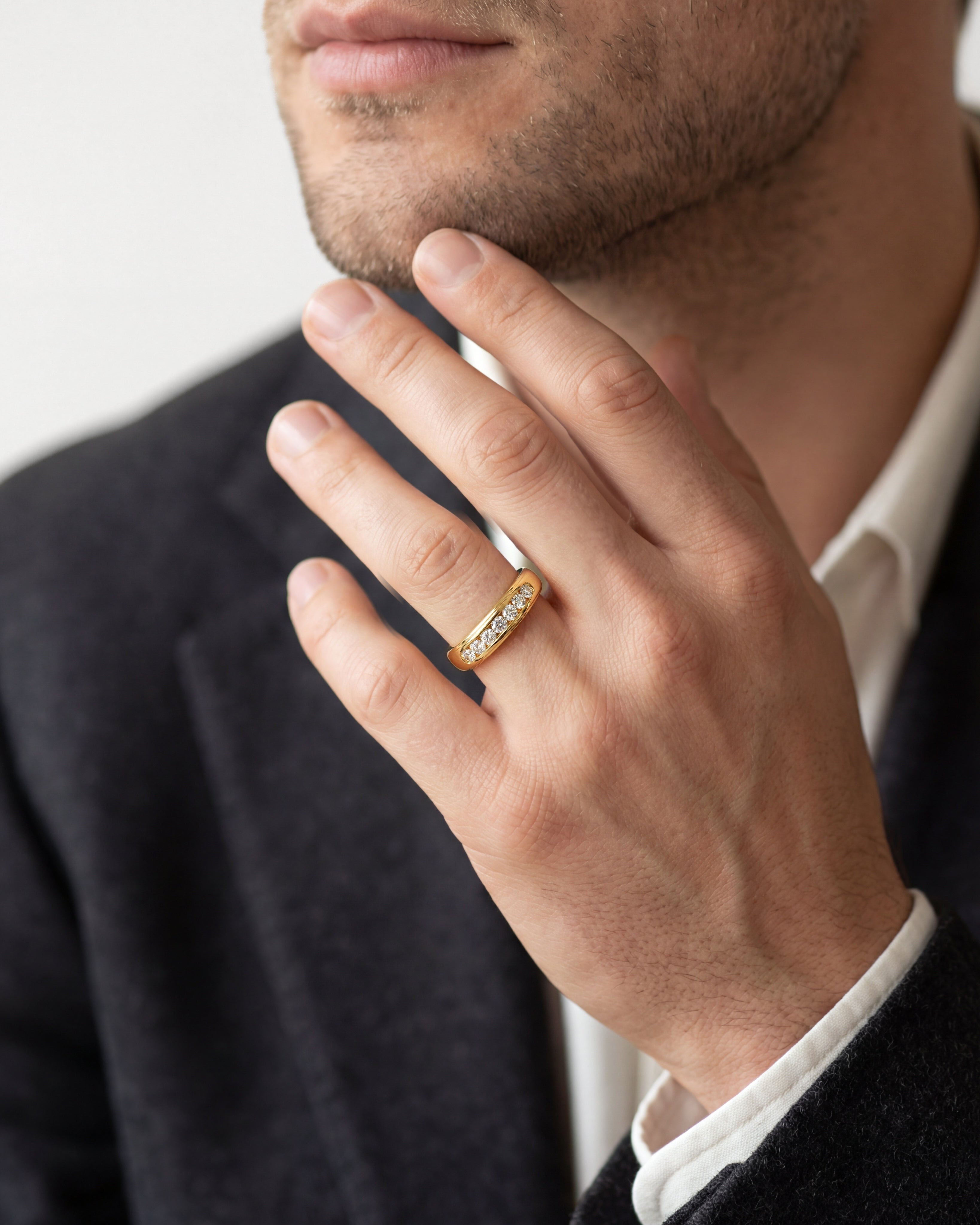 Channel Men's Wedding Band