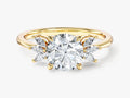Butterfly Cluster Accent Engagement Ring