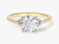 Braided Engagement Ring with Cluster Accent